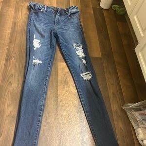 Dark blue Abercrombie high waisted jeans